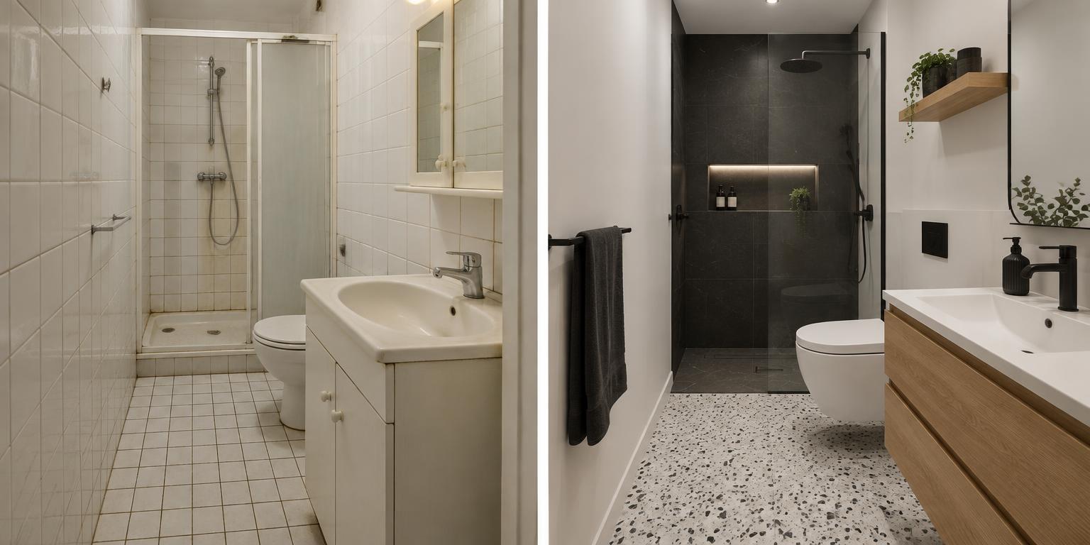 Salle d’eau : avant et après une rénovation simulée par IA